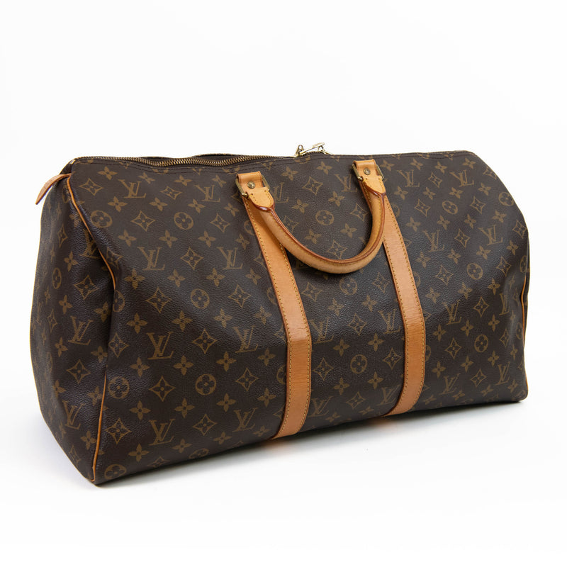 Louis Vuitton Brown Monogram Canvas Keepall 50