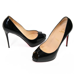 Christian Louboutin New Very Prive Black Patent Leather Pumps 120 Size 40