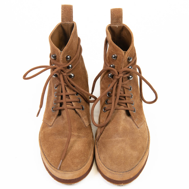 Jenni Kayne Tan Suede Lace-Up Boots 37