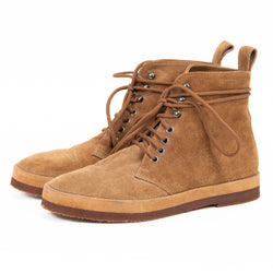 Jenni Kayne Tan Suede Lace-Up Boots 37