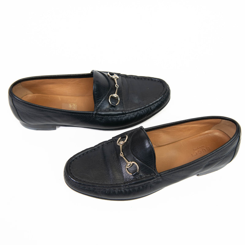 Gucci Black Calfskin Womens 1953 Horsebit Loafers 38