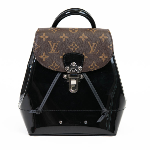 Louis Vuitton Black Patent Monogram Canvas Hot Springs Backpack