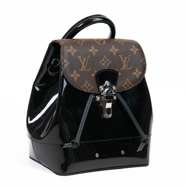 Louis Vuitton Black Patent Monogram Canvas Hot Springs Backpack