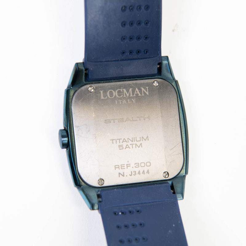 Locman Mens Stealth GMT Titanium Blue Dial Watch