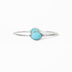 Ippolita Rock Candy Collection Sterling Silver Turquoise Two-Stone Bangle