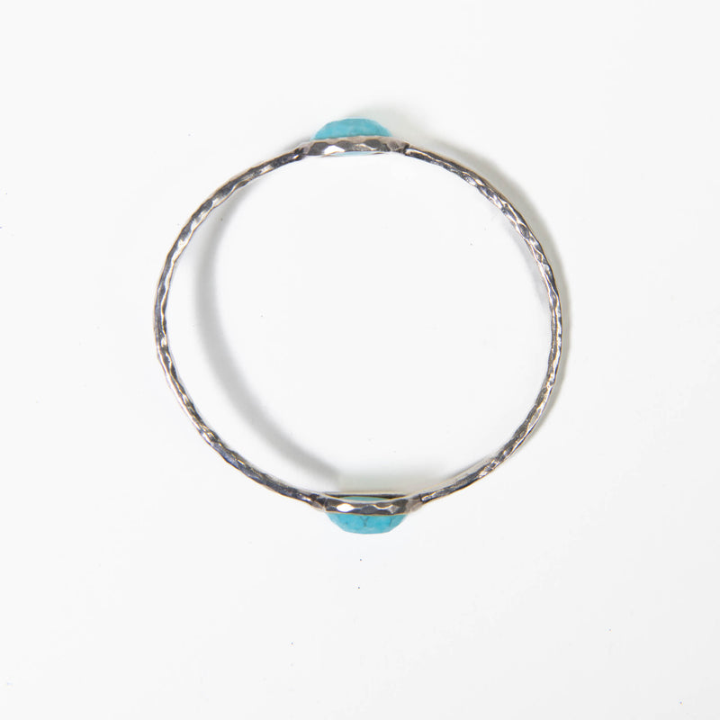 Ippolita Rock Candy Collection Sterling Silver Turquoise Two-Stone Bangle