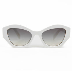 Prada White Acetate Symbole Sunglasses SPR 07Y-F