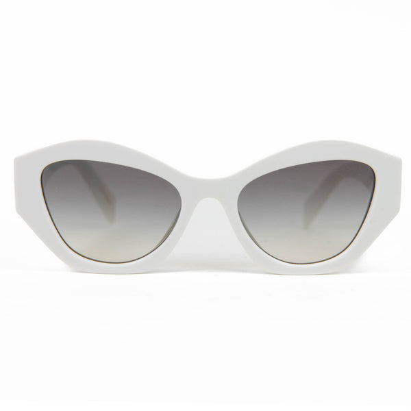 Prada White Acetate Symbole Sunglasses SPR 07Y-F