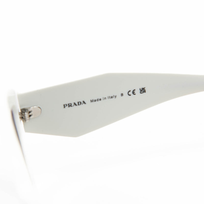 Prada White Acetate Symbole Sunglasses SPR 07Y-F