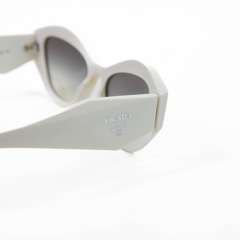 Prada White Acetate Symbole Sunglasses SPR 07Y-F