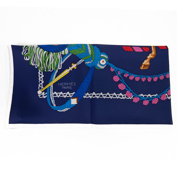 Hermès Multicolor Twill Le Timbalier by Marie-Françoise Héron Scarf