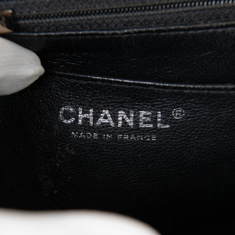 Chanel Black Caviar Leather Quilted Mini Square Flap