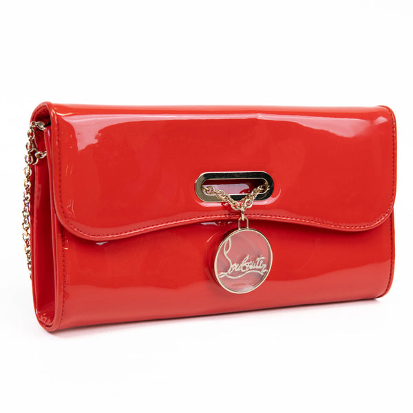 Christian Louboutin RIviera Orange Patent Leather Clutch