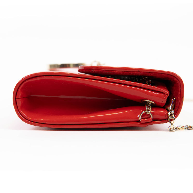 Christian Louboutin RIviera Orange Patent Leather Clutch