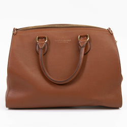 Ralph Lauren Tan Leather Two Strap Handle Tote Bag