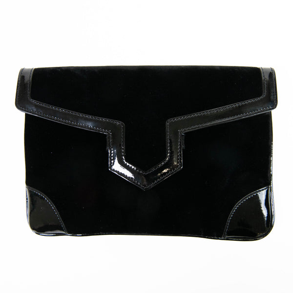 Emporio Armani Black Velvet Clutch