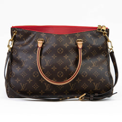 Louis Vuitton Brown Monogram Canvas and Cherry Interior Pallas Shoulder Bag