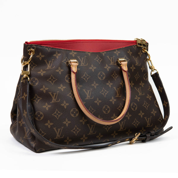 Louis Vuitton Brown Monogram Canvas and Cherry Interior Pallas Shoulder Bag