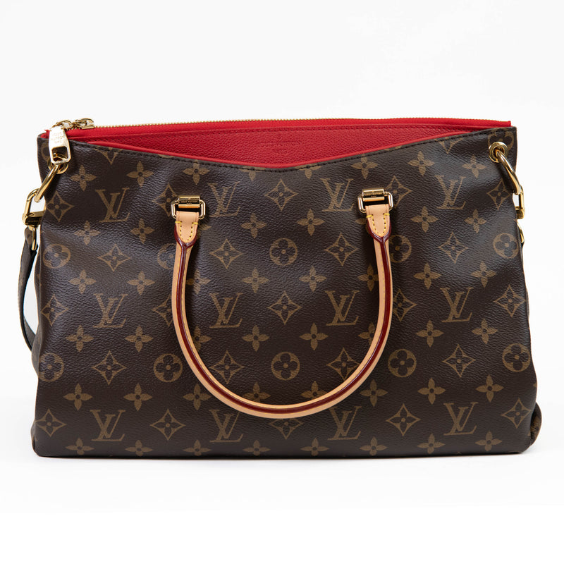 Louis Vuitton Brown Monogram Canvas and Cherry Interior Pallas Shoulder Bag