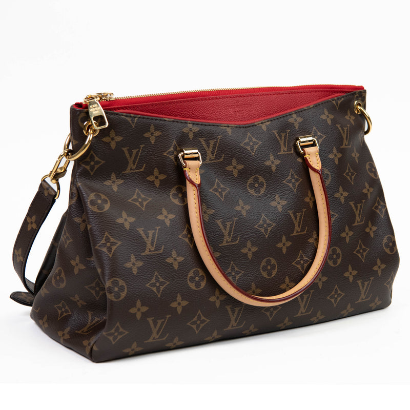 Louis Vuitton Brown Monogram Canvas and Cherry Interior Pallas Shoulder Bag