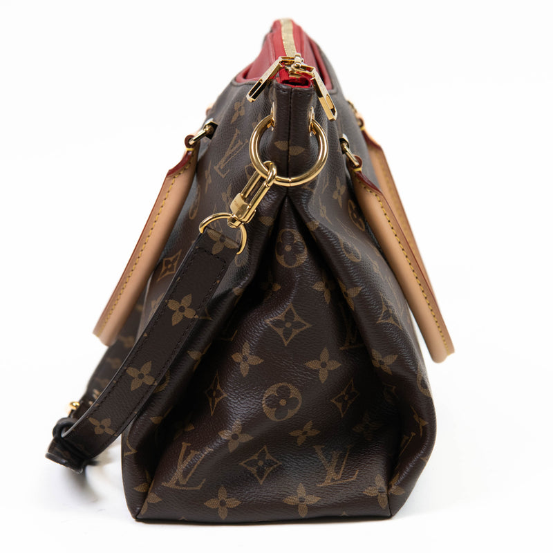 Louis Vuitton Brown Monogram Canvas and Cherry Interior Pallas Shoulder Bag