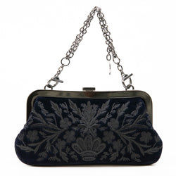 Gucci x Tom Ford Limited Edition dark navy blue Velvet Embroidered Evening Bag