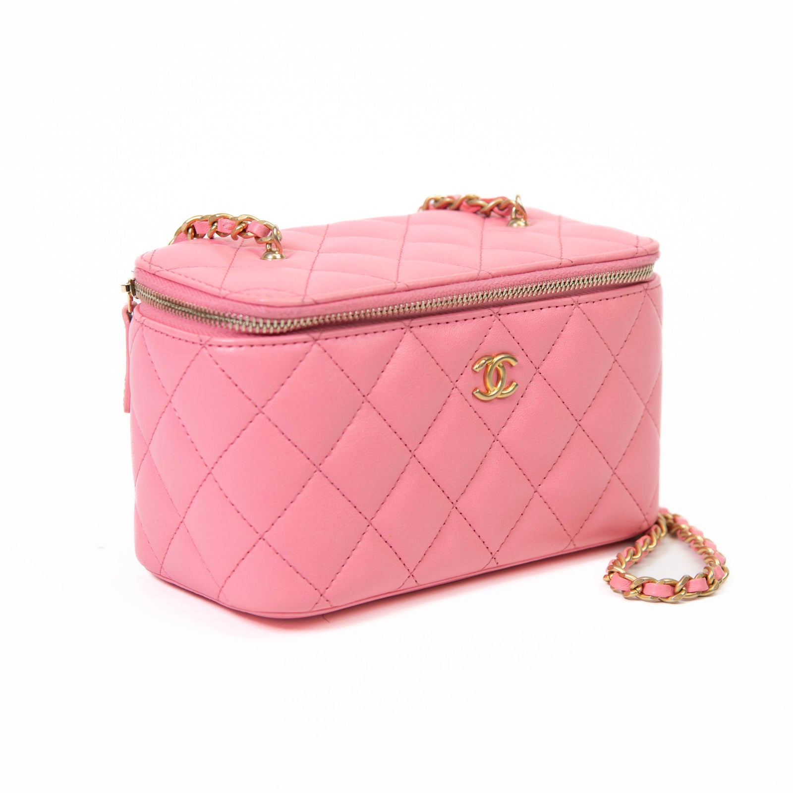 Pink Chanel deals Cosmetic Bag