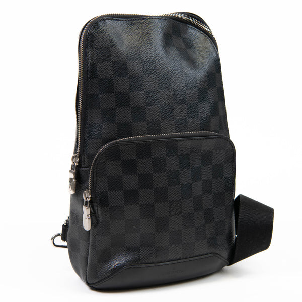 Louis Vuitton Grey Damier Graphite Coated Canvas Avenue Sling Backpack