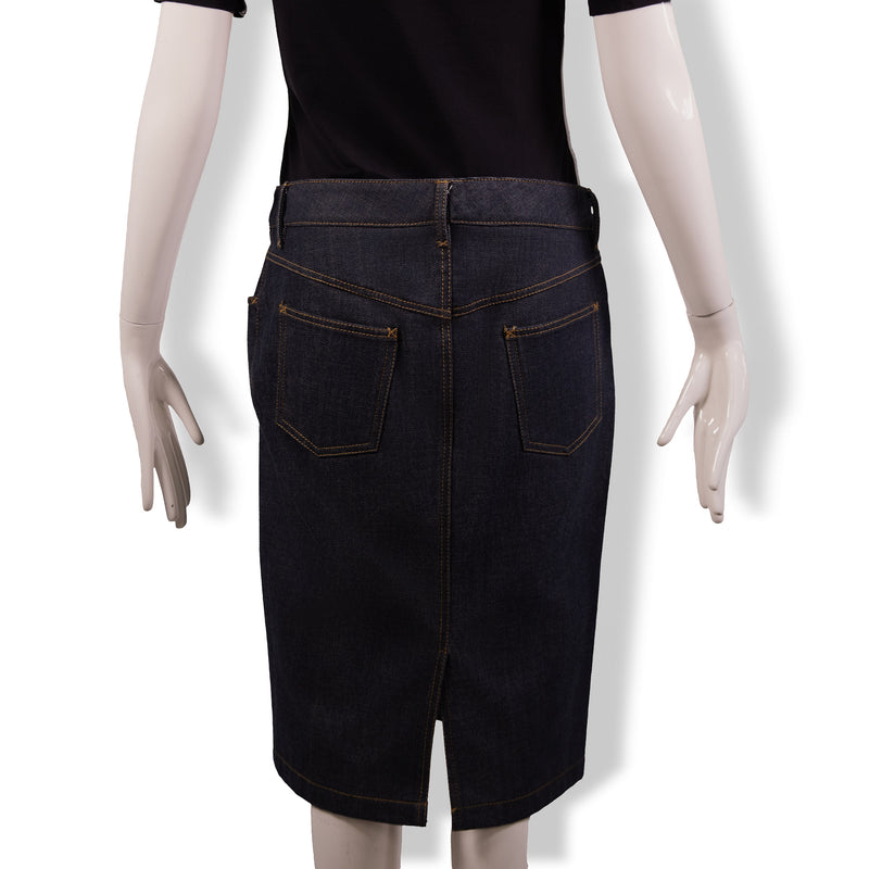 Dolce & Gabbana Dark Wash Denim Pencil Skirt Size 44