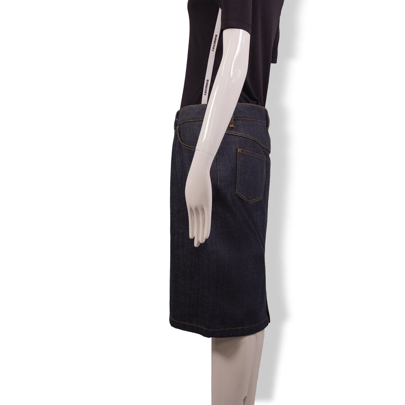 Dolce & Gabbana Dark Wash Denim Pencil Skirt Size 44