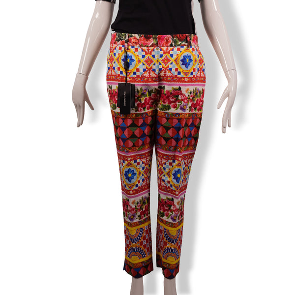 Dolce & Gabbana Multicolor Print Pants Size 44