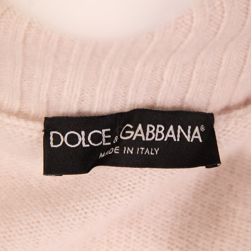 Dolce & Gabbana Blush Pink Turtleneck Sweater Size S