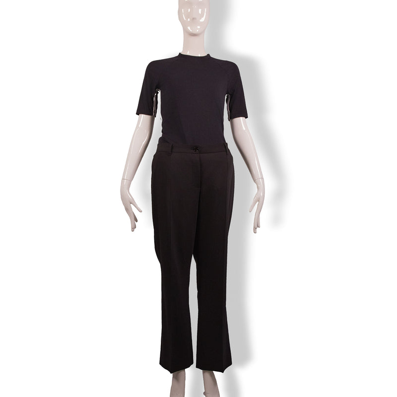 Dolce & Gabbana Black Straight-Leg Pants Size 48