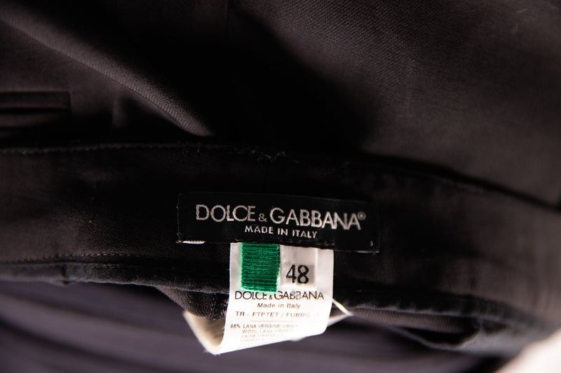 Dolce & Gabbana Black Straight-Leg Pants Size 48