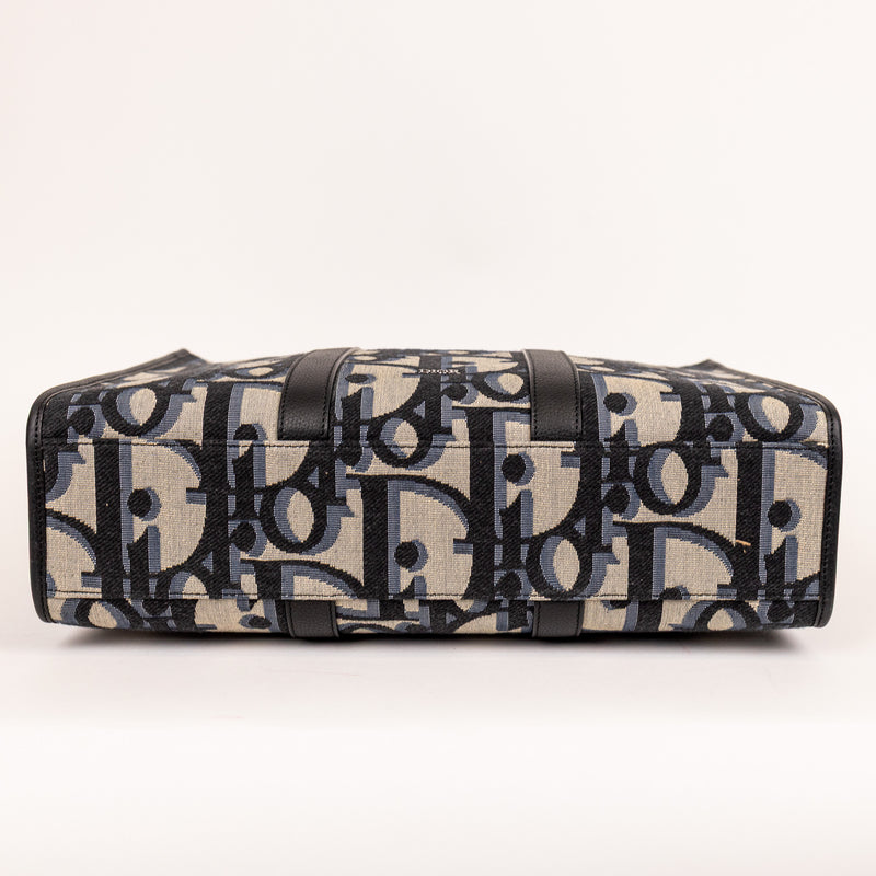 Dior Blue Oblique Monogram East West Tote