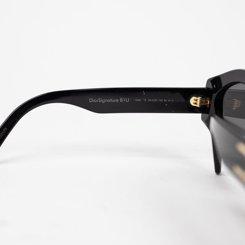 Dior Black Cat Eye Logo Sunglasses