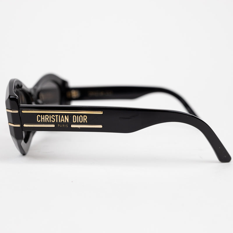 Dior Black Cat Eye Logo Sunglasses
