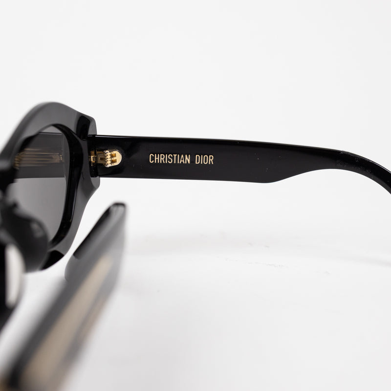 Dior Black Cat Eye Logo Sunglasses