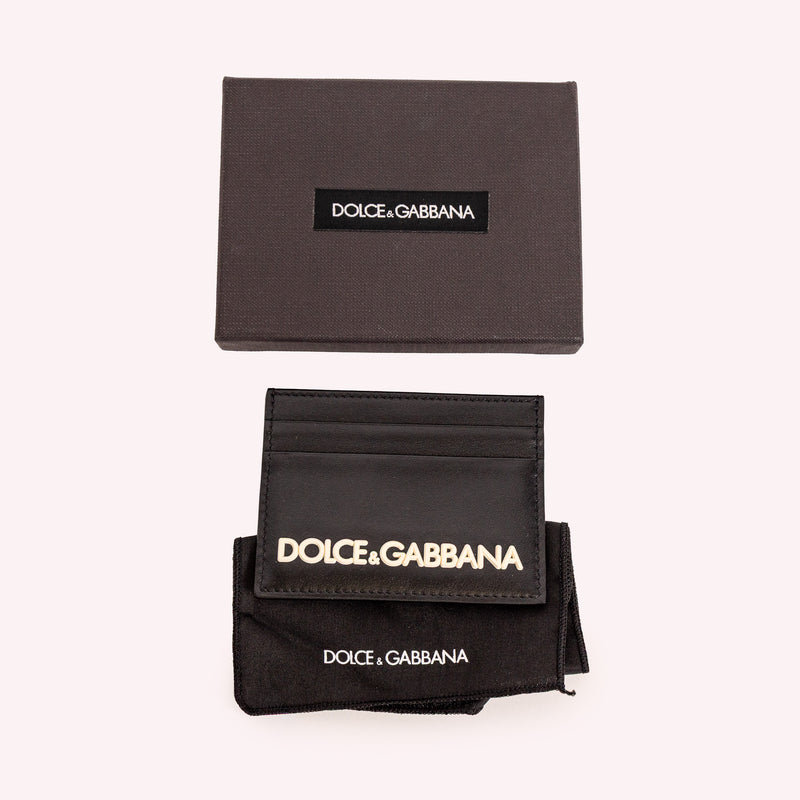 Dolce & Gabbana Black White Logo Card Holder