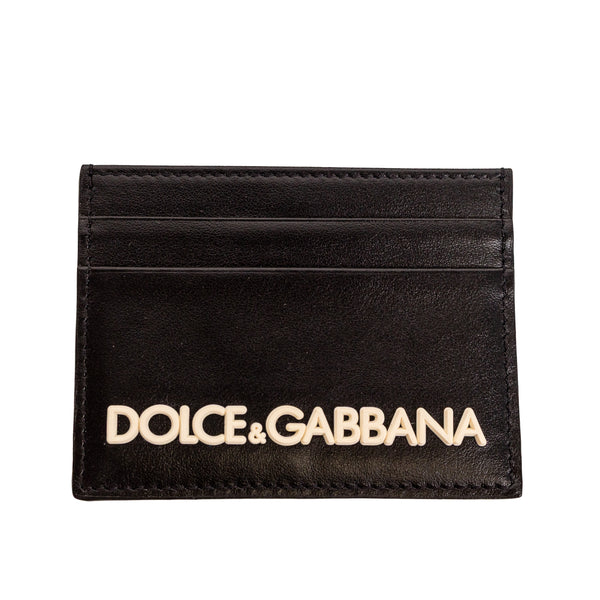 Dolce & Gabbana Black White Logo Card Holder