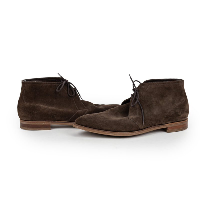 Edward Green Brown Shanklin Suede Booties Size 45