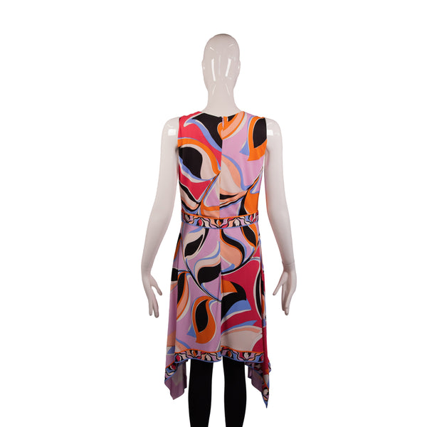 Emilio Pucci Multicolor Flared Hem Dress Size 10