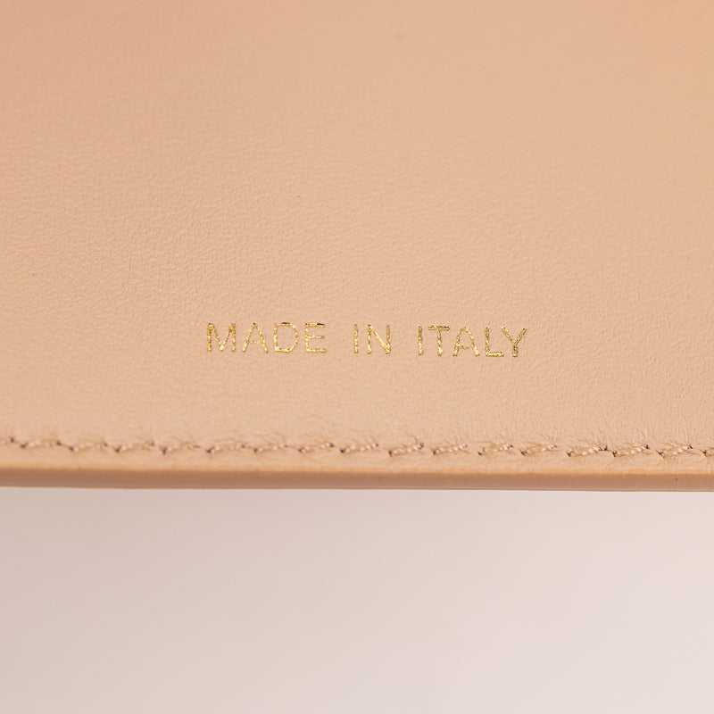 Fendi Beige Cream Leather Peekaboo Satchel Medium Bag