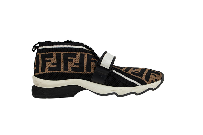 Fendi Brown Zucca Mesh Logo Love Sneakers Size 37 – On Que Style