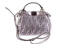 Fendi Silver Sequin FF Peekaboo Small Bag – On Que Style
