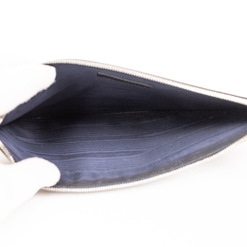 Salvatore Ferragamo Black Printed Motorcycle Pouch