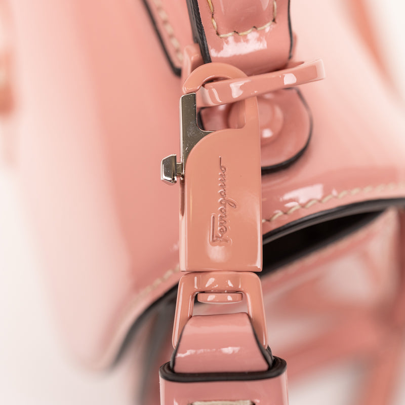 Salvatore Ferragamo Boxy Patent Pink Bag
