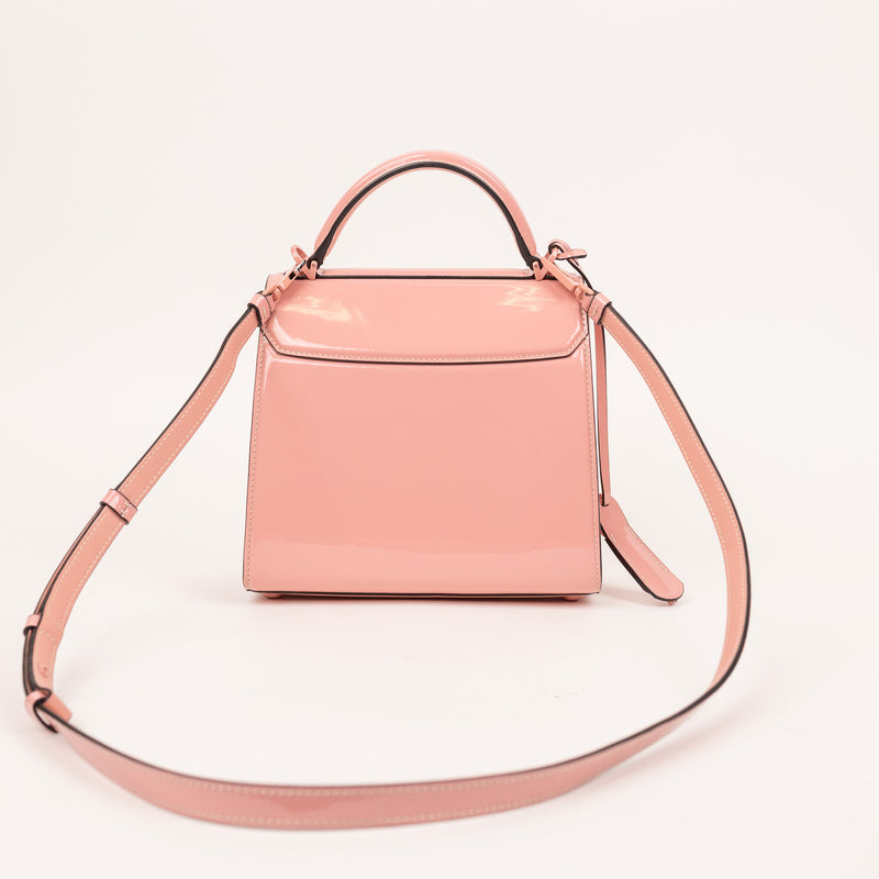 Salvatore Ferragamo Boxy Patent Pink Bag
