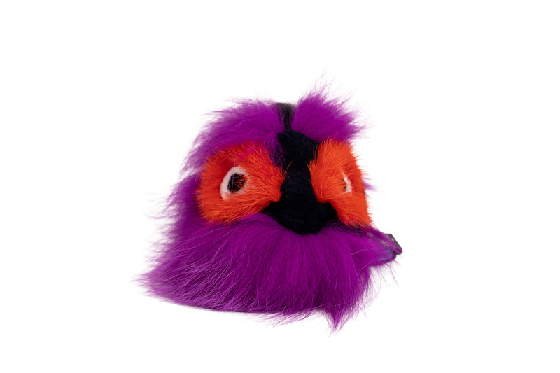 Fendi Purple and Orange Occhi Goccia Fur Bag Charm