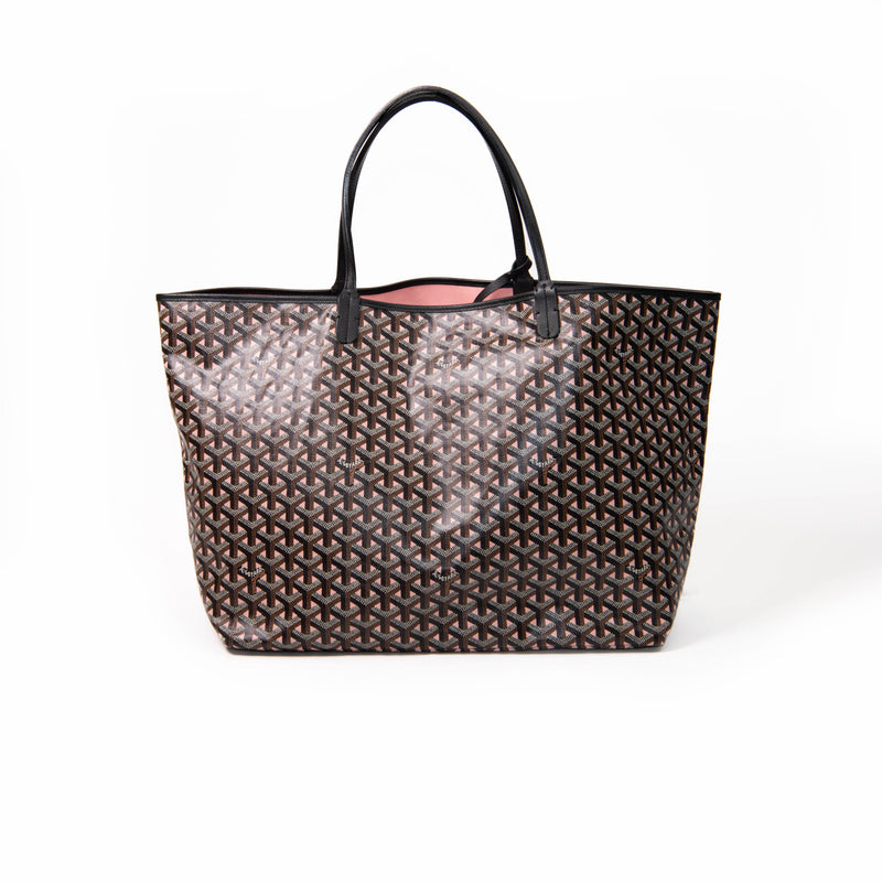 Goyard Black & Pink Goyardine Saint Louis Claire Voie GM Tote